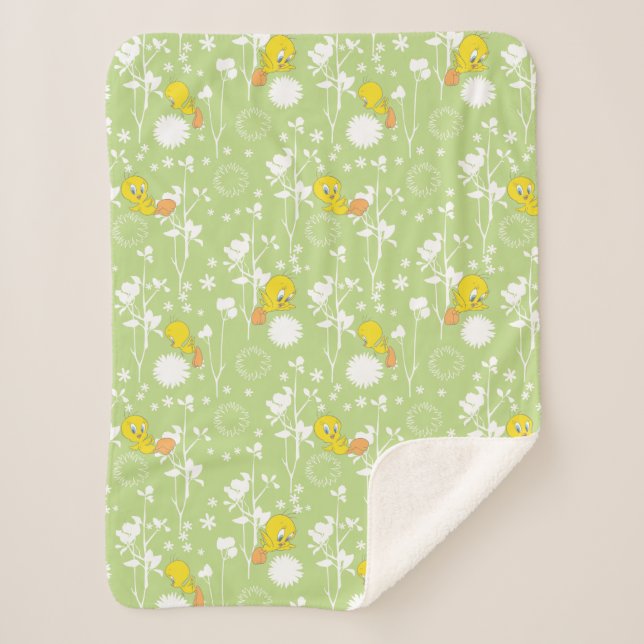 Cobertor Sherpa Víblias de Springtime TWEETY™ (Frente)
