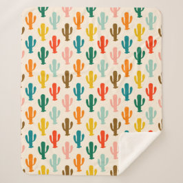 Cobertor Sherpa Vibrant Desert Botanical Throw Blanket 