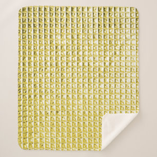 Cobertor Sherpa Vidro ouro preto: superfície luxuosa.