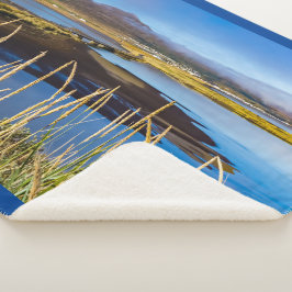 Cobertor Sherpa View on Saudarkrokur and Skagafjordur, Islândia