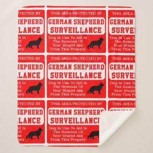 Cobertor Sherpa vigilância do cão german shepherd