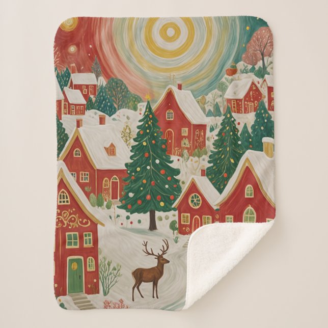 Cobertor Sherpa Vila de Natal (Frente)