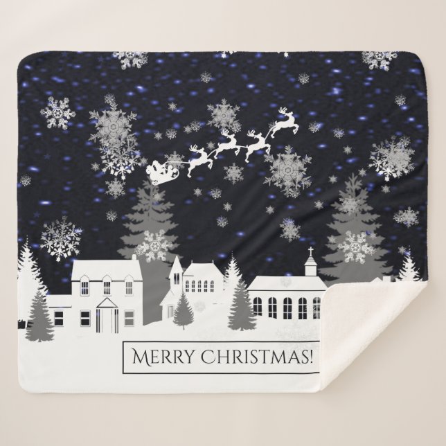 Cobertor Sherpa Vila Natal Sherpa Blanket (Frente (Horizontal))