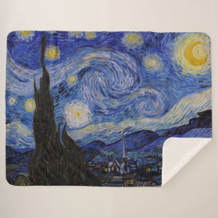Cobertor Sherpa Vincent Van Gogh - A noite de Starry