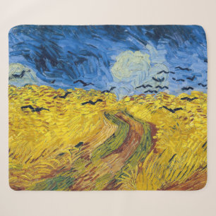 Cobertor Sherpa Vincent van Gogh - Campo de Trigo com Corvos