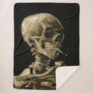 Cobertor Sherpa Vincent van Gogh - Crânio com cigarro queimado