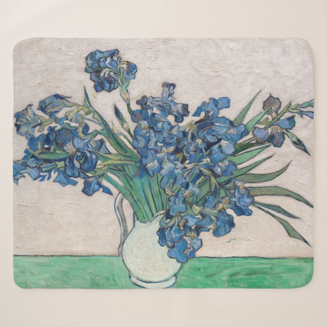 Cobertor Sherpa Vincent van Gogh - Íris (Frente (Horizontal))