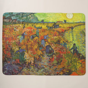 Cobertor Sherpa Vincent van Gogh - O Vinhedo Vermelho