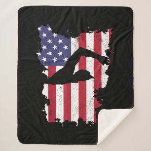 Cobertor Sherpa Vintage 4 De Julho Dos Estados Unidos Bandeira Nad