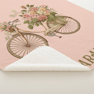 Cobertor Sherpa Vintage Bicycle Sherpa Blanket