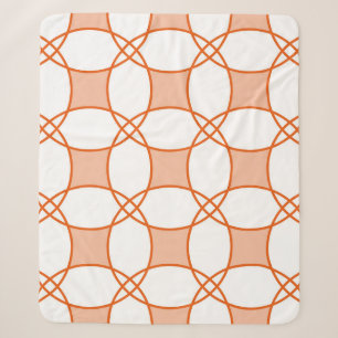 Cobertor Sherpa Vintage Circles Art: Padrão Geométrico Sem Olhos