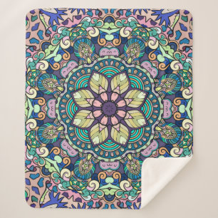 Cobertor Sherpa Vintage Damask: Padrão Elegante Sem Olho