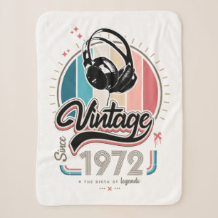 Cobertor Sherpa Vintage desde fones de ouvido de 1972