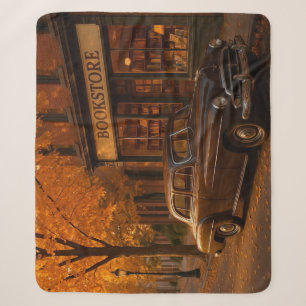 Cobertor Sherpa Vintage Fall/Autumn livraria & car
