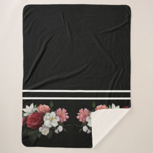 Cobertor Sherpa vintage floral