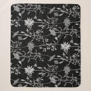 Cobertor Sherpa Vintage floral: fundo de convite sem descontinuida