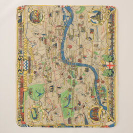 Cobertor Sherpa Vintage Guide To London