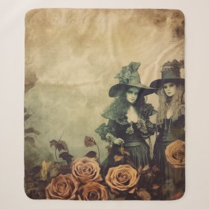 Cobertor Sherpa Vintage Halloween Witchcraft (7)
