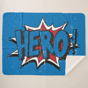 Cobertor Sherpa Vintage Hero Art Graphic Super Heroes Art