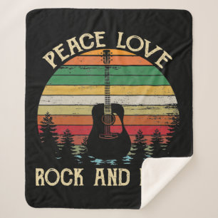 Cobertor Sherpa Vintage Hippie Van Flower Bus Peace Love