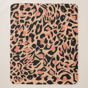 Cobertor Sherpa Vintage Leopard Pattern Design