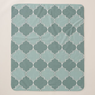Cobertor Sherpa Vintage marroquino trellis quatrefoil perfeitament