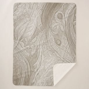 Cobertor Sherpa Vintage Quente Madeira Velha Inscrita em Banquete