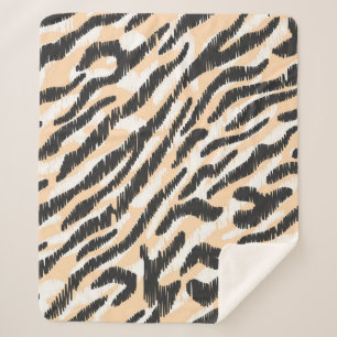 Cobertor Sherpa Vintage sem costura escribble zebra patê de pele 