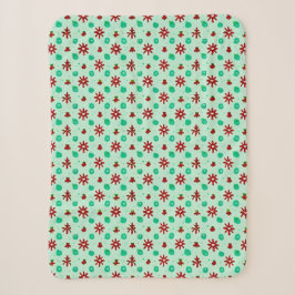 Cobertor Sherpa Vintage Vermelho e Verde