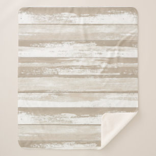 Cobertor Sherpa Vintage Watercolor Stripes em Cinzas