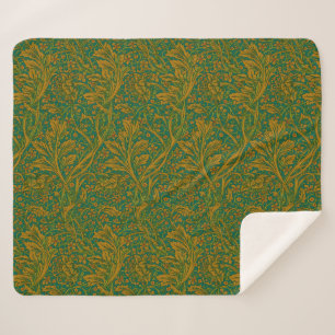 Cobertor Sherpa Vintage William Morris Arcadia Sem Costura