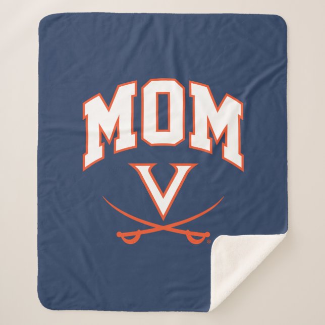 Cobertor Sherpa Virginia Cavaliers Mãe (Frente)