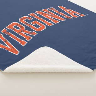 Cobertor Sherpa Virginia Wordmark Envelhecido