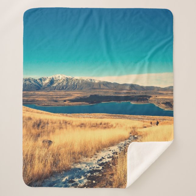 Cobertor Sherpa Visão cêntrica no ponto de vista da cúpula do Mont (Frente)