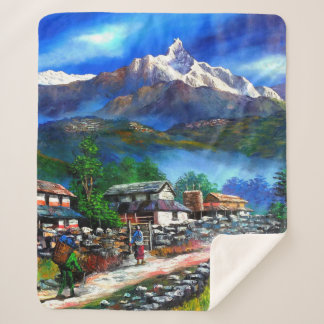 Cobertor Sherpa Visão Panorâmica Do Everest Mountain Nepal