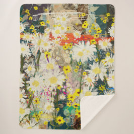 Cobertor Sherpa Visitas - Arte Floral Inspirada pela Natureza -