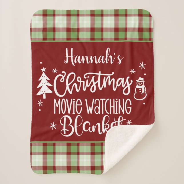 Cobertor Sherpa Vislumbramento do filme de Natal (Frente)