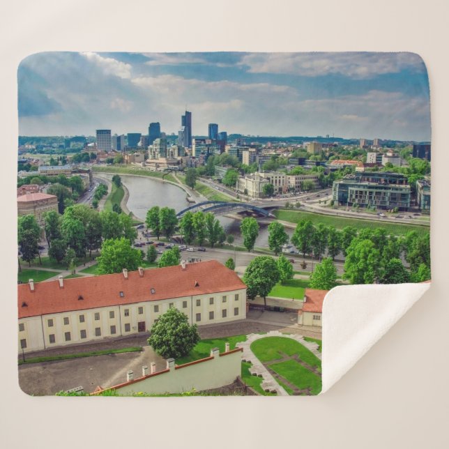 Cobertor Sherpa Vista aérea de Vilnius, Lituânia (Frente (Horizontal))