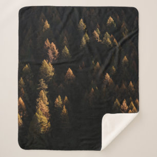 Cobertor Sherpa Vista aérea dos pinheiros