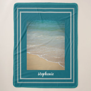 Cobertor Sherpa Vista Personalizada do Mar Mediterrâneo