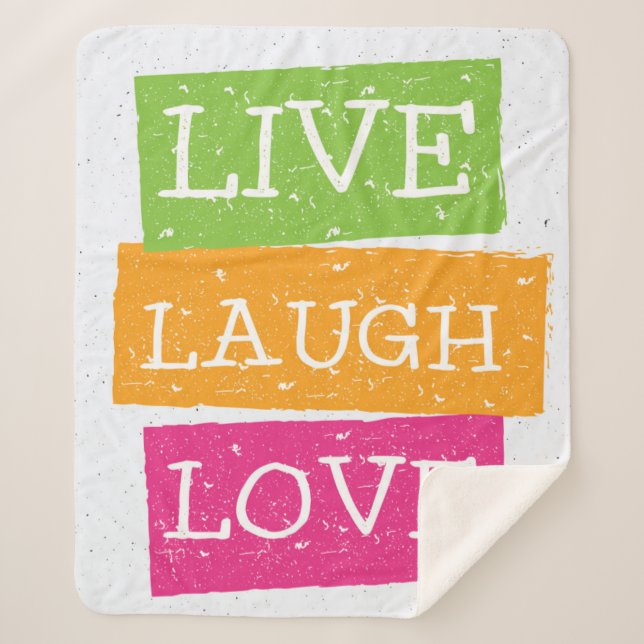 Cobertor Sherpa Vive o amor do riso (Frente)