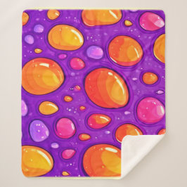 Cobertor Sherpa Vivid Raindrop Cartoon Art