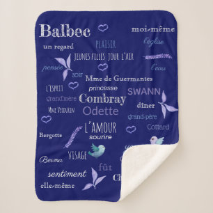 Cobertor Sherpa Vocabulário francês de Proust - quadro