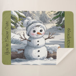 Cobertor Sherpa Você é bonitinho em neve