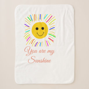 Cobertor Sherpa você é meu sol amarelo laranja raios de sol adicio