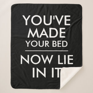 Cobertor Sherpa Você fez sua cama ficar deitada nele