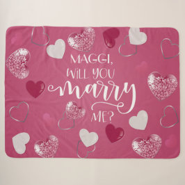 Cobertor Sherpa Você me Casado com script e personalizado