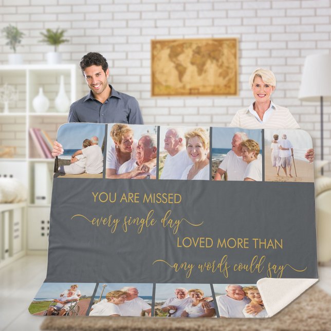 Cobertor Sherpa Você perdeu a lembrança de 10 Cinzas fotográficas (Criador carregado)