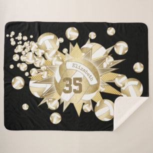 Cobertor Sherpa volicola de ouro com mudas de cinta e estrelas