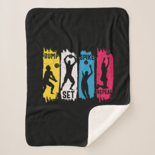 Cobertor Sherpa Volleyball Player   Set Spike Repeat